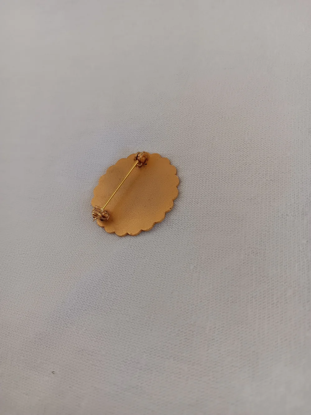 Gold Monogram 'J' Round Pin - Women Accessories